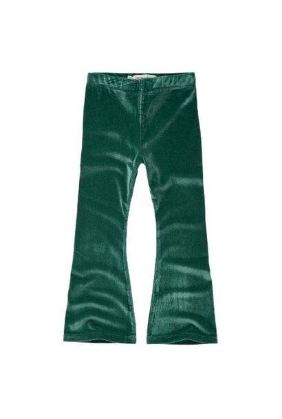 Sproet & Sprout flare pants velvet green evergreen | broek