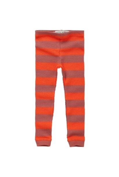 Sproet & Sprout pants waffle stripe tomato | broek