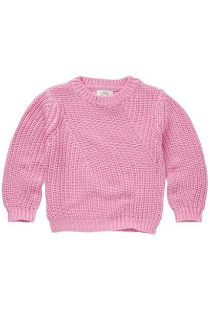 Sproet & Sprout sweater cable purple pink | trui