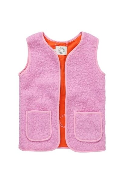 Sproet & Sprout teddy gilet purple pink | vest