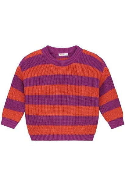 Yuki stripes knitted sweater - lollipop | trui