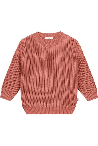 Yuki chunky knitted sweater - flamingo | trui