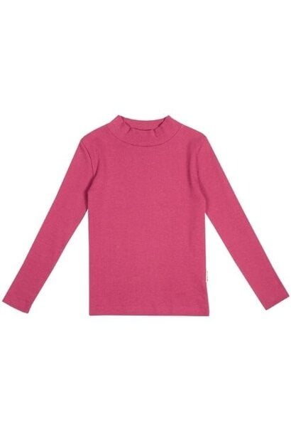 Petit Blush rib turtle neck red violet | shirt