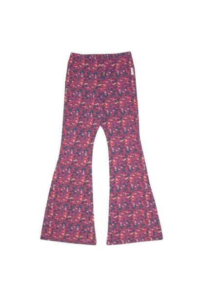 Petit Blush bowie flared pants blossom plum aop | broek