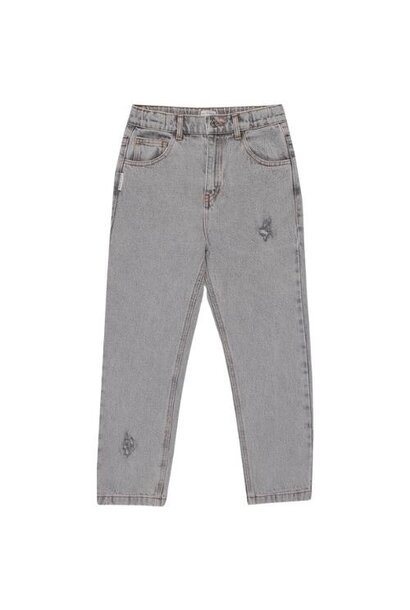 Petit Blush baggy fit jeans washed light grey | broek