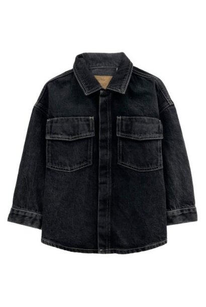 American Vintage yopday-b kids denim blouse black vintage | blouse