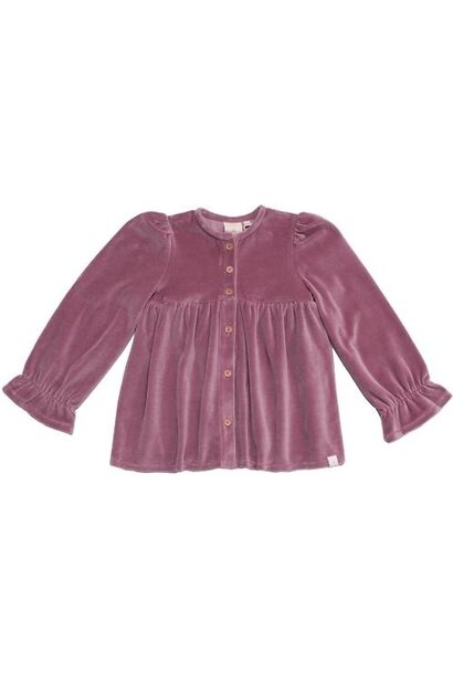 Navy Natural mila blouse mauve velvet | top