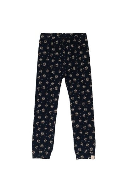 Navy Natural legging navy flower | broek