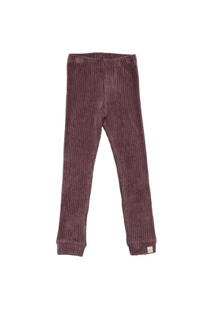 Navy Natural legging mauve rib | broek