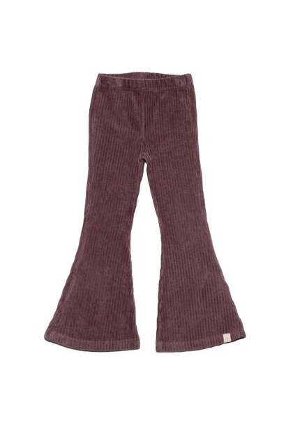 Navy Natural be flared mauve rib | broek