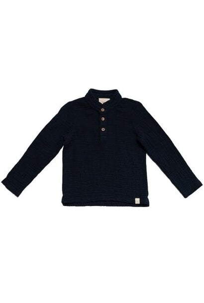 Navy Natural boys polo navy mousseline | shirt