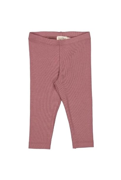 MarMar Copenhagen leg baby modal fine rib dusty grape | broek