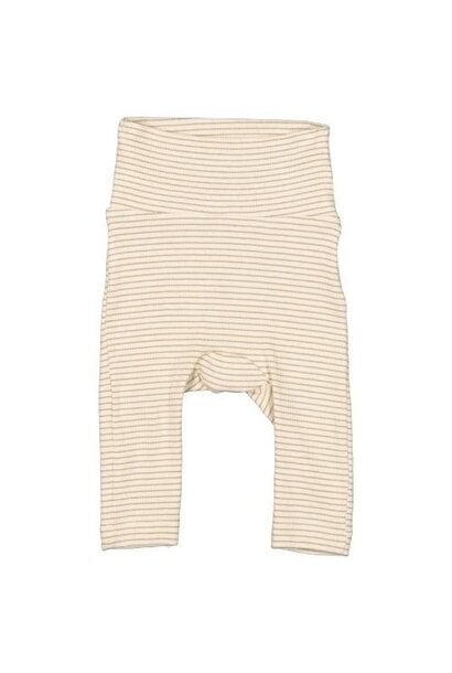 MarMar Copenhagen piva newborn baby modal fine rib sandstone stripe | broek