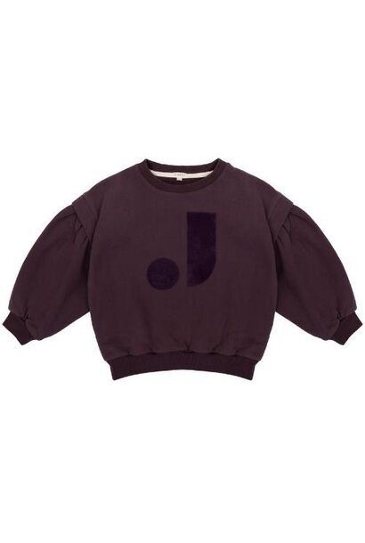 Jenest balloon bird sweater plum bordeaux | trui