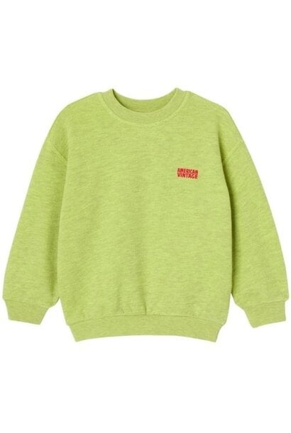 American Vintage doven kids sweater jaune fluo surteint | trui