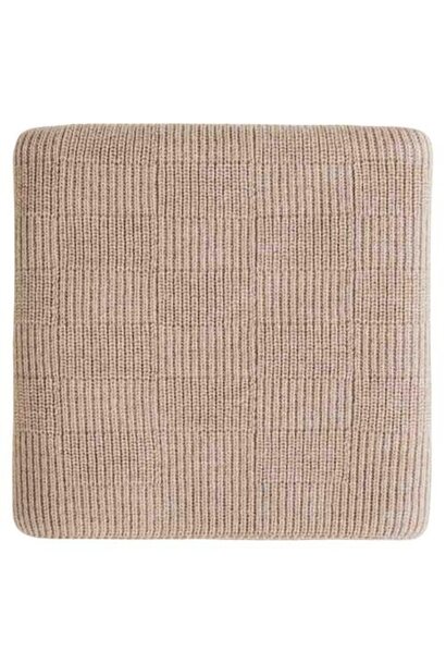 Hvid blanket ivy sand | dekentje