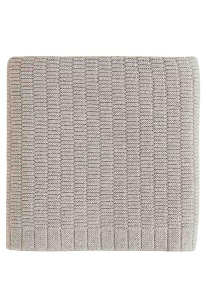 Hvid blanket ida pebble | dekentje