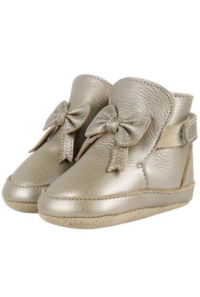 Donsje cubow booties champagne metallic leather | baby schoenen