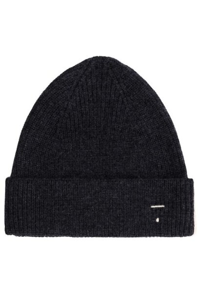 Gray Label baby knitted beanie nearly black melange | muts