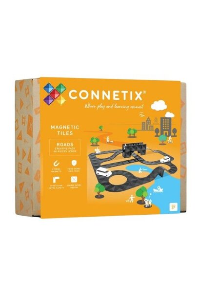 Connetix Creative Roads Pack 48 stuks | magneet speelgoed