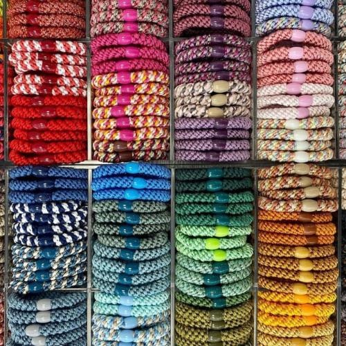 Kknekki haarelastiekje mix glitter purple navy rosegold | hair tie-3