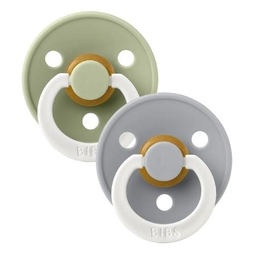 Bibs speen latex night 2-pack sage cloud size 1 | fopspeen-1