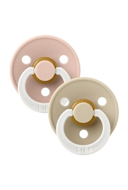 Bibs speen latex night 2-pack blush vanilla size 1 | fopspeen