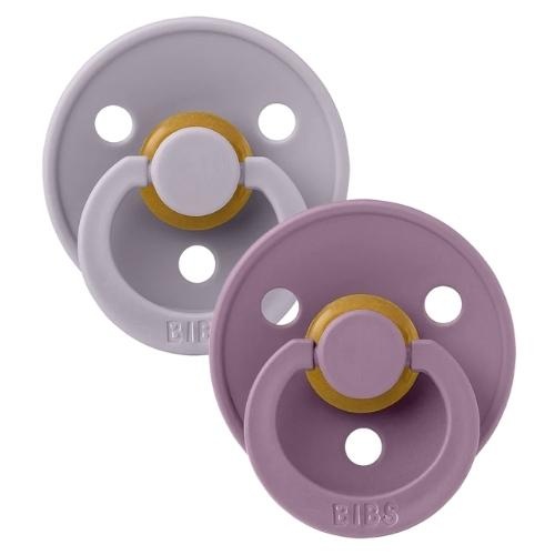 Bibs speen latex 2-pack fossil grey mauve size 2 | fopspeen-1