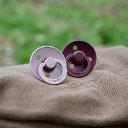 Bibs speen latex 2-pack fossil grey mauve size 2 | fopspeen-2