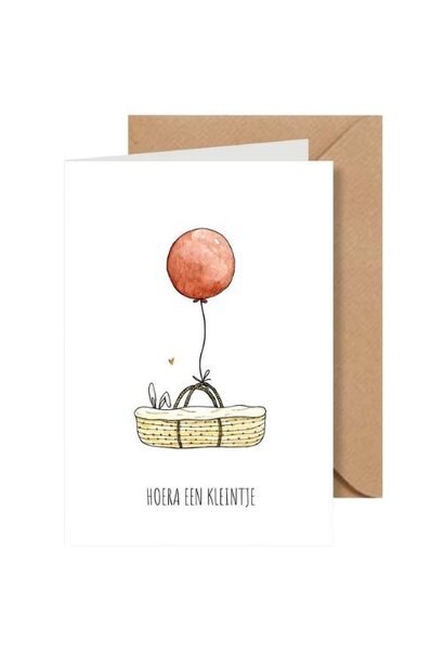 Juulz kaartje 'hoera een kleintje' | wenskaart