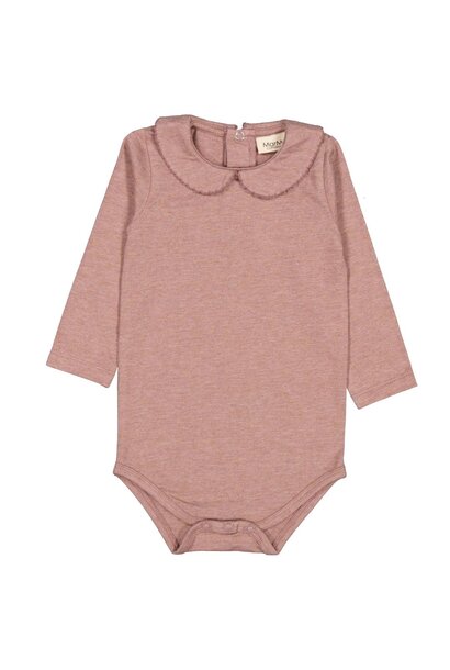 MarMar Copenhagen becka glitter jersey dusty mauve | romper