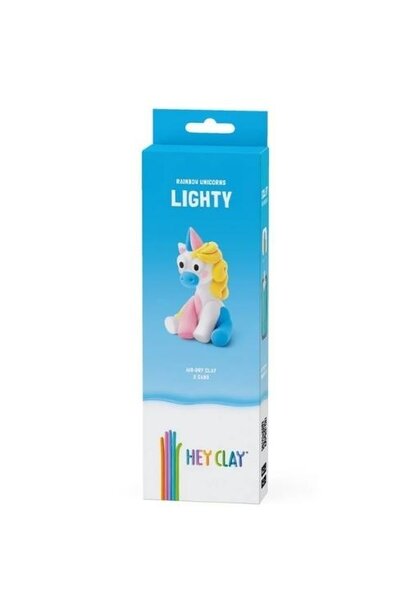 Hey Clay rainbow unicorn: lighty - 3 cans | boetseerklei