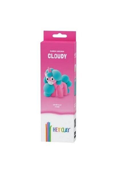 Hey Clay rainbow unicorn: cloudy - 3 cans | boetseerklei