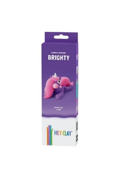 Hey Clay rainbow unicorn: brighty - 3 cans | boetseerklei