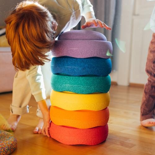 Stapelstein original super confetti rainbow classic set 6 + 1 | speelgoed-2