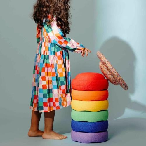 Stapelstein original super confetti rainbow classic set 6 + 1 | speelgoed-4