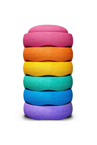 Stapelstein original rainbow classic pink edition set 6 stenen | speelgoed