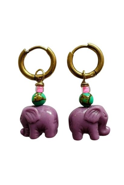 ByMelo oorbellen ollie paars | sieraad