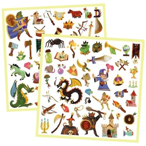 Djeco stickervel middeleeuwen - 160 stuks | stickers-2
