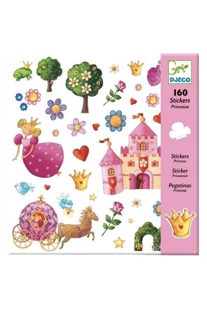 Djeco stickervel prinsessen - 160 stuks | stickers