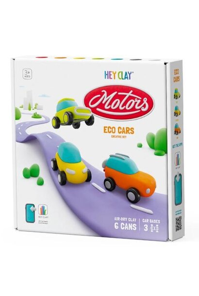 Hey Clay eco cars - 6 cans | boetseerklei