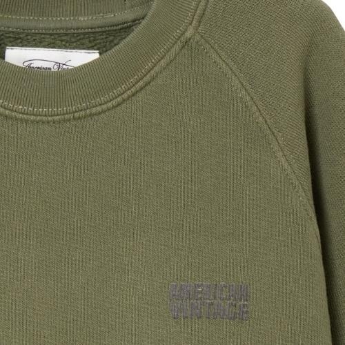 American Vintage izubird kids sweater vintage khaki | trui-3