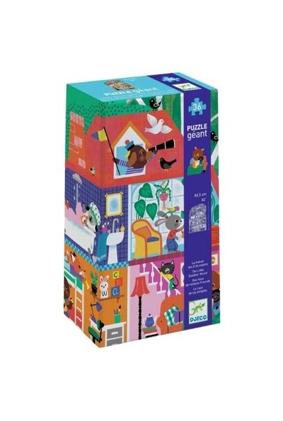 Djeco grote legpuzzel in luxe doos 'the little buddies house' - 36 stukjes | puzzel