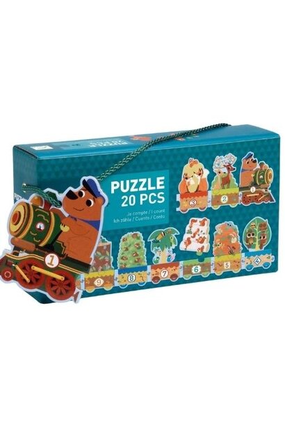 Djeco puzzeltrein 'ik tel' - 20 stukjes | puzzel