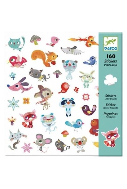 Djeco stickervel kleine dieren - 160 stuks | stickers
