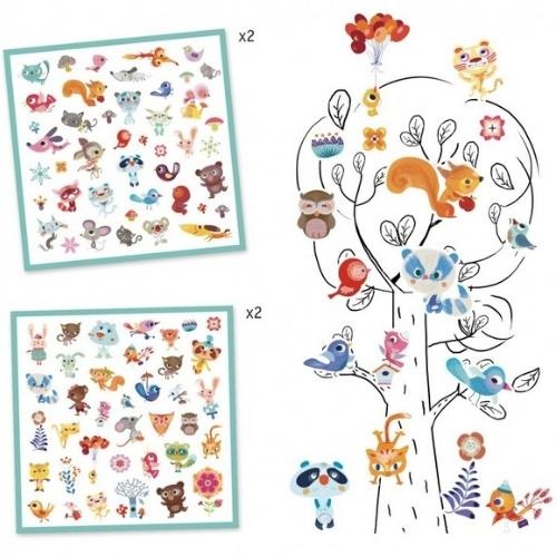 Djeco stickervel kleine dieren - 160 stuks | stickers-2