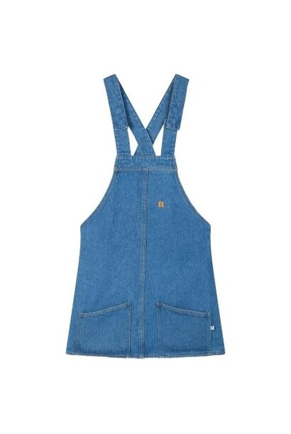 Repose ams dungaree dress - medium blue | jurk