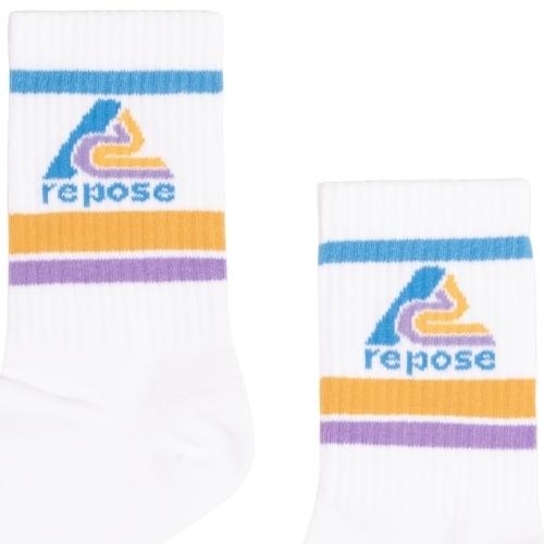 Repose ams sporty socks - white logo | sokken-4