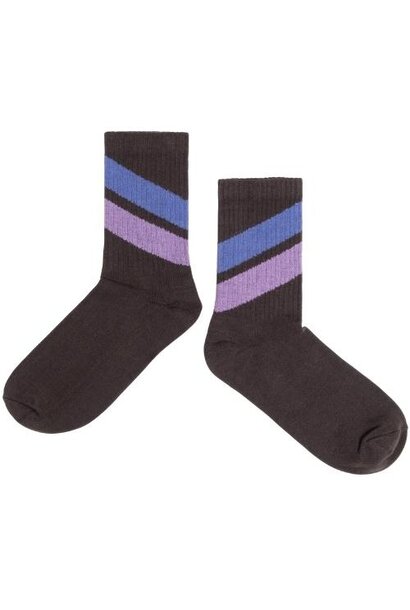 Repose ams sporty socks - charcoal grey stripe | sokken