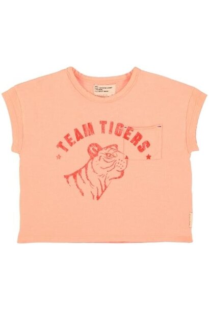 Piupiuchick t'shirt pink w/ tiger print | tee